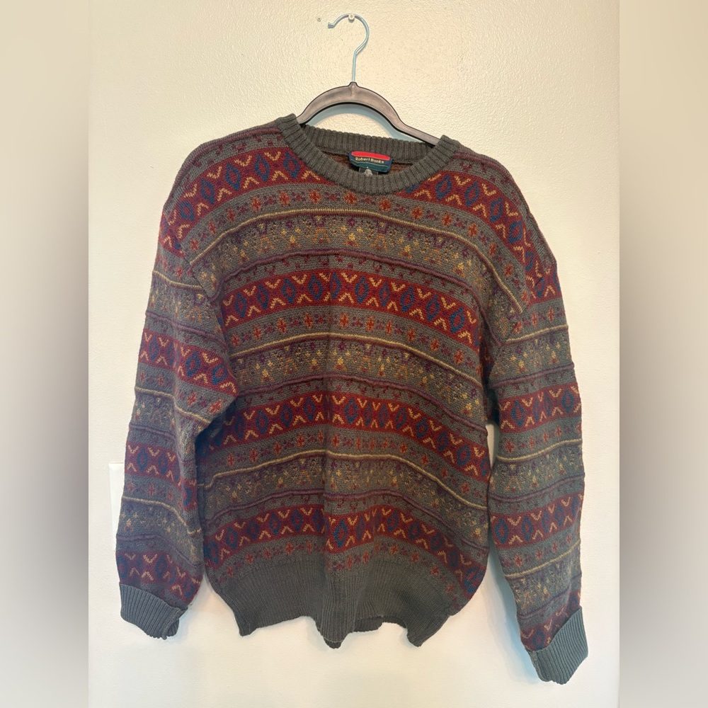 vintage robert banks merino wool sweater